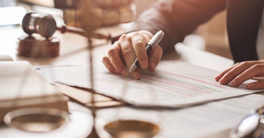 criminal defense lawyer working