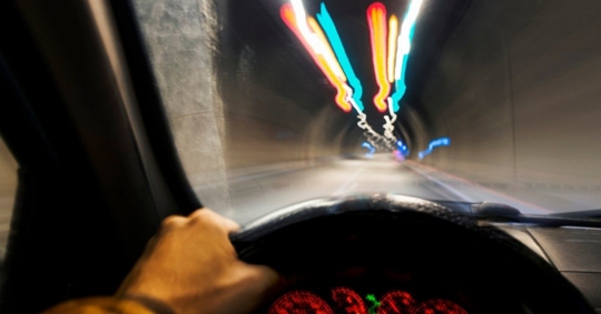 blurred vision while driving