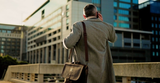 professional getting a phone call